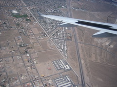 Flying into Las Vegas